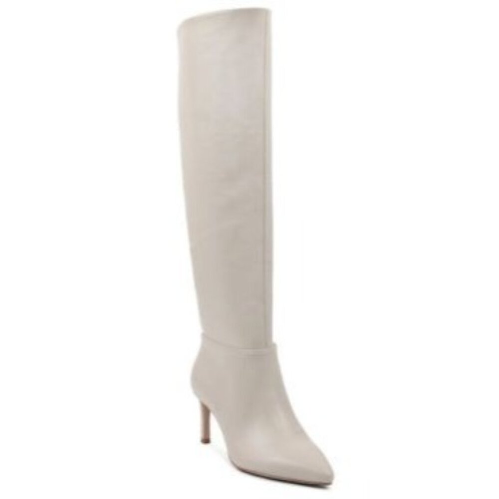 Ivory Pointed Toe Stiletto Dress Boots - SIZE 6 - BCBG